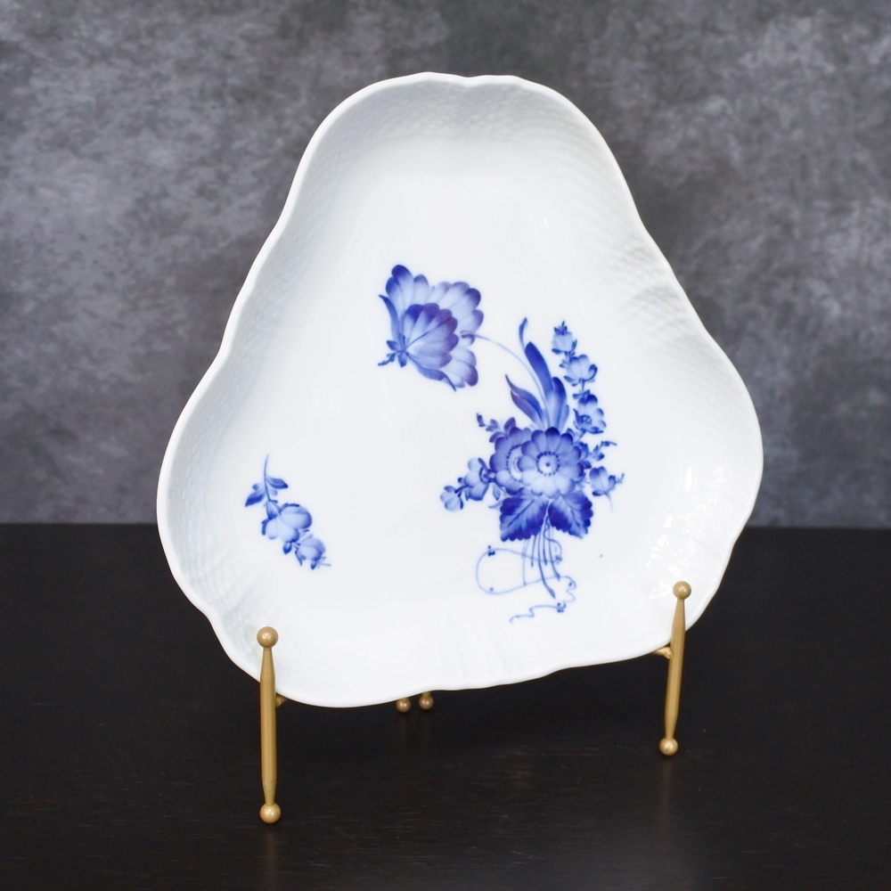 Vintage Royal Denmark Porcelain Hand Painted Blue Floral Plate